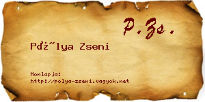 Pólya Zseni névjegykártya